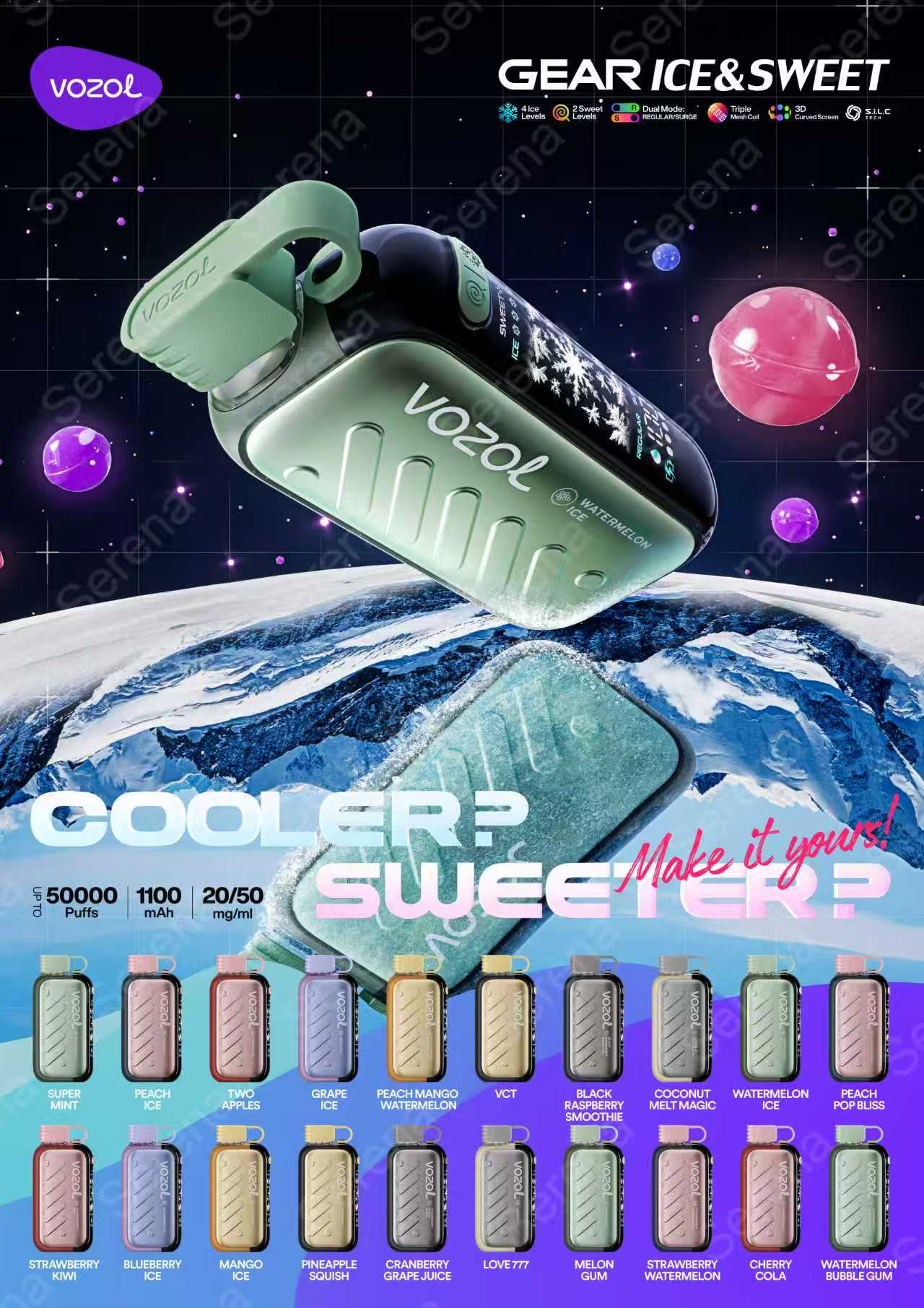 Vozol Gear Ice & Sweet 50k Kit 50000 Puffs